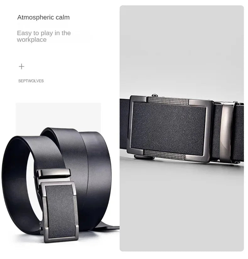 Eleganter Ledergürtel mit automatischer Metallschnalle