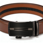 Herren Automatikgürtel schwarz– Eleganter Ratschengürtel aus Leder