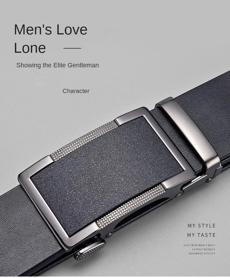 Eleganter Ledergürtel mit automatischer Metallschnalle